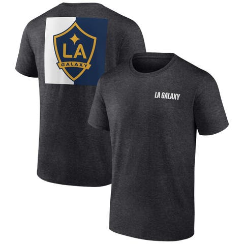 Men's Fanatics Branded Heather Charcoal LA Galaxy Iconic Blocked-Out T-Shirt