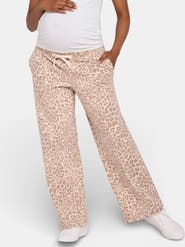 MOTHERHOOD MATERNITY Under the Belly Tie Waist Denim Wide Leg Pant
