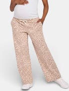 MOTHERHOOD MATERNITY Under the Belly Tie Waist Denim Wide Leg Pant