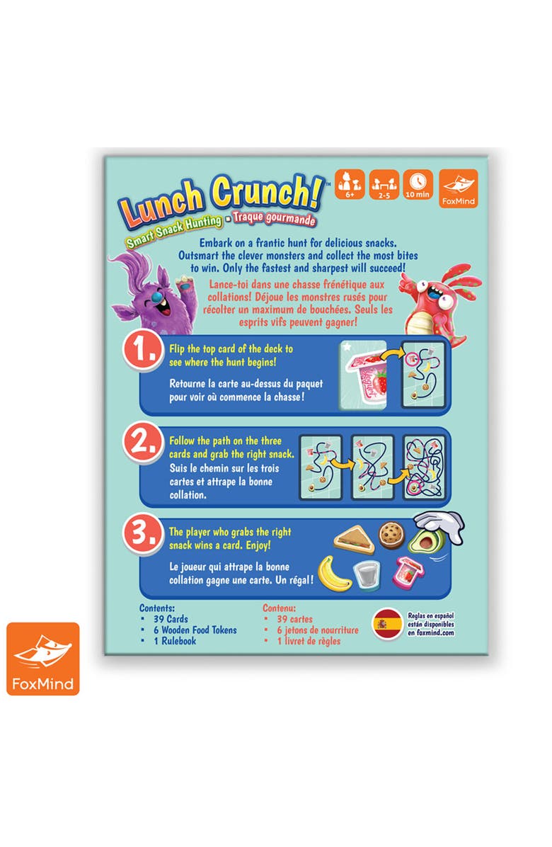 FoxMind Lunch Crunch Yummy Monster Themed Card Game, Alternate, color, Multicolored