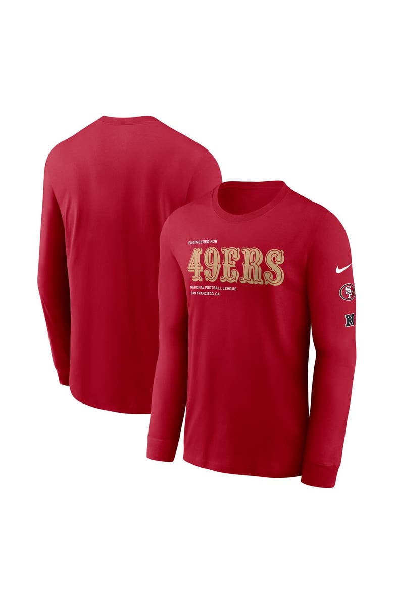 Nike Men's Nike Scarlet San Francisco 49ers Play to Win Essential Long Sleeve T-Shirt, Alternate, color, Scarlet