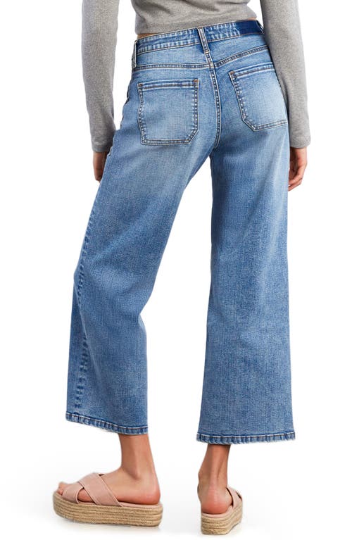 Hint Of Blu High Waist Ankle Relaxed Straight Leg Jeans In Blue