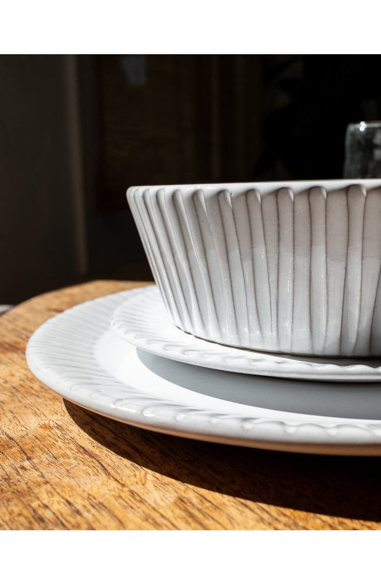 Une Vie Nomade Lines Pasta Bowl Set of 4, Alternate, color, Milk White