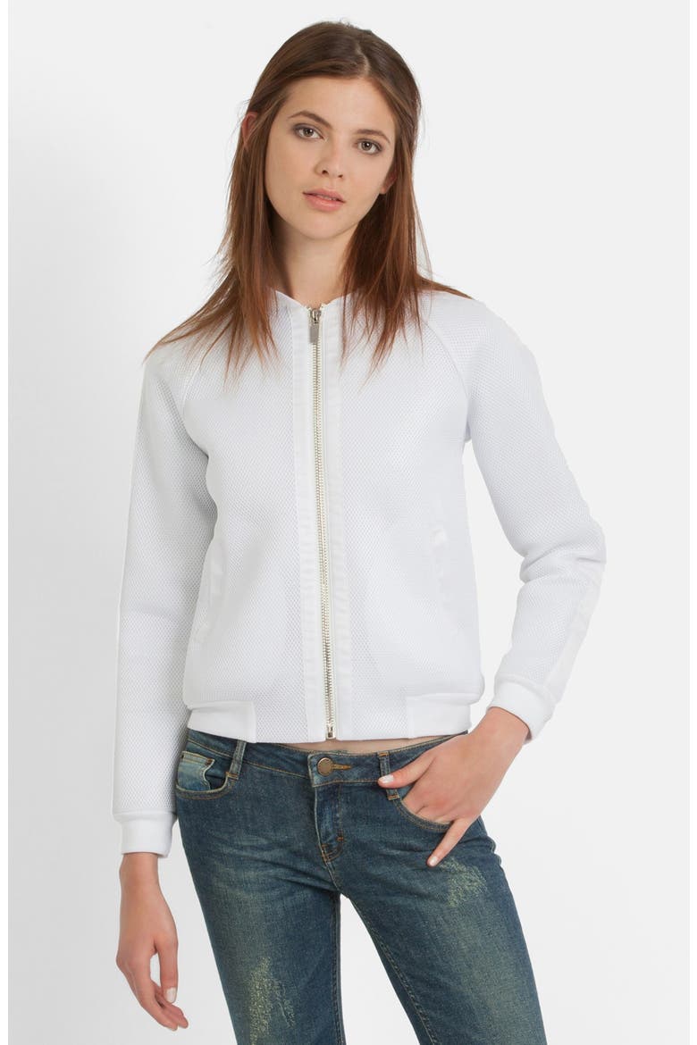 'Elyana' Bomber Jacket, Main, color, BLANC