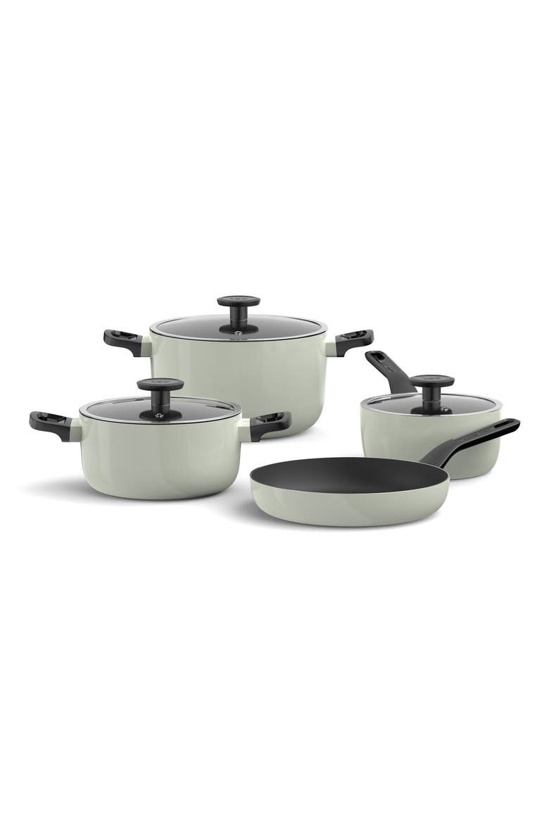 Leo Glint 7-Piece Cookware Set, Alternate, color, SAGE