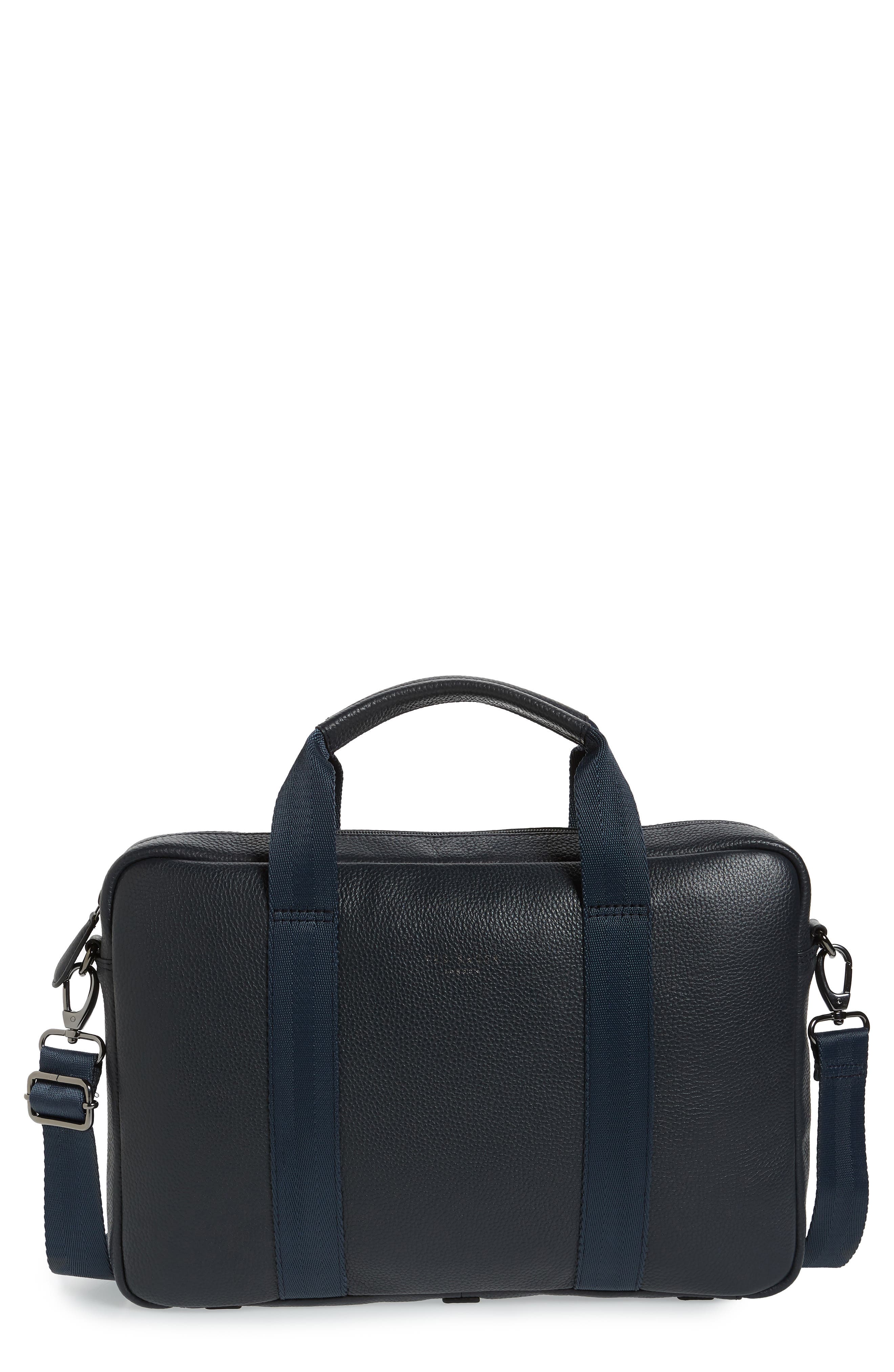 Ted Baker London Importa Leather Document Bag, Main, color, 