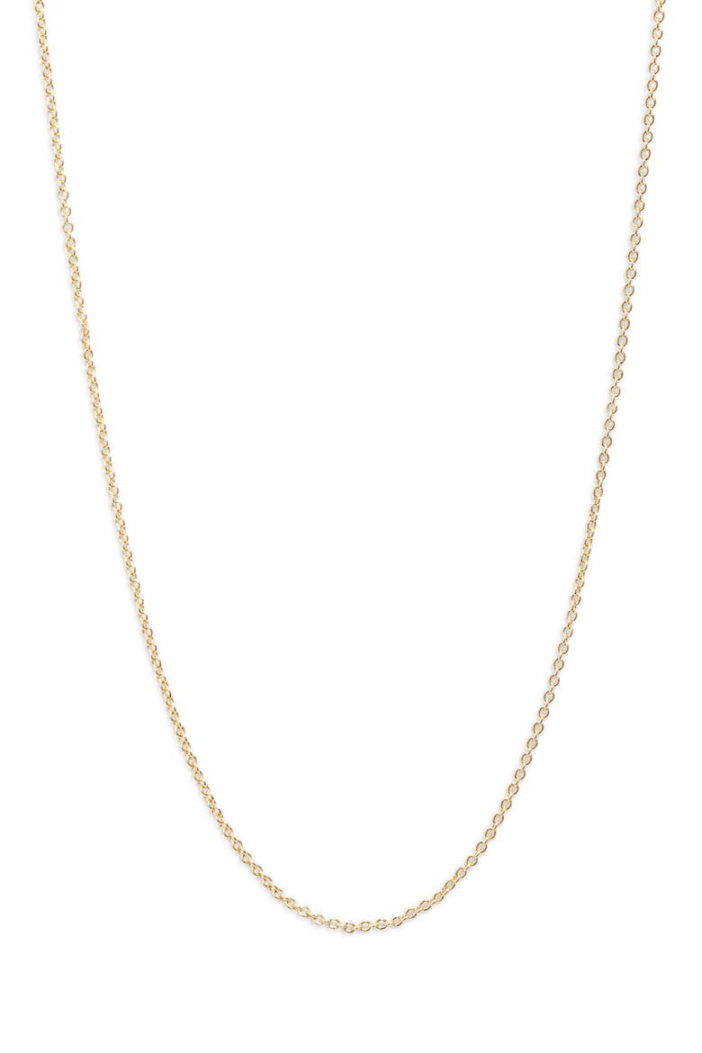 Skinny Cable Chain Necklace, Main, color, GOLD