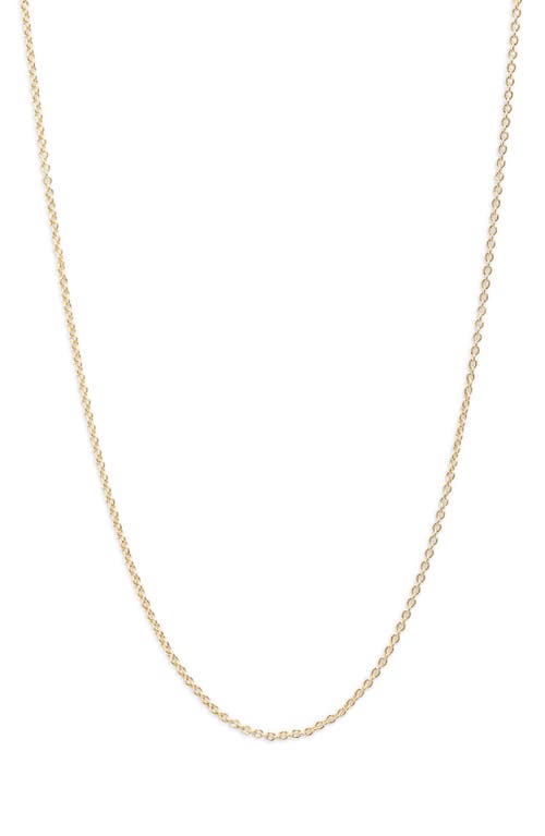 The Sis Kiss Skinny Cable Chain Necklace In Gold