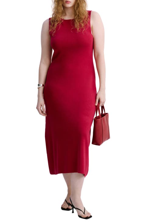 Sleeveless Knit Midi Dress (Regular & Plus)