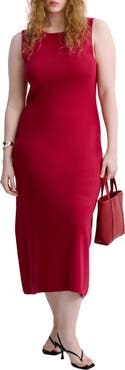MANGO Sleeveless Knit Midi Dress