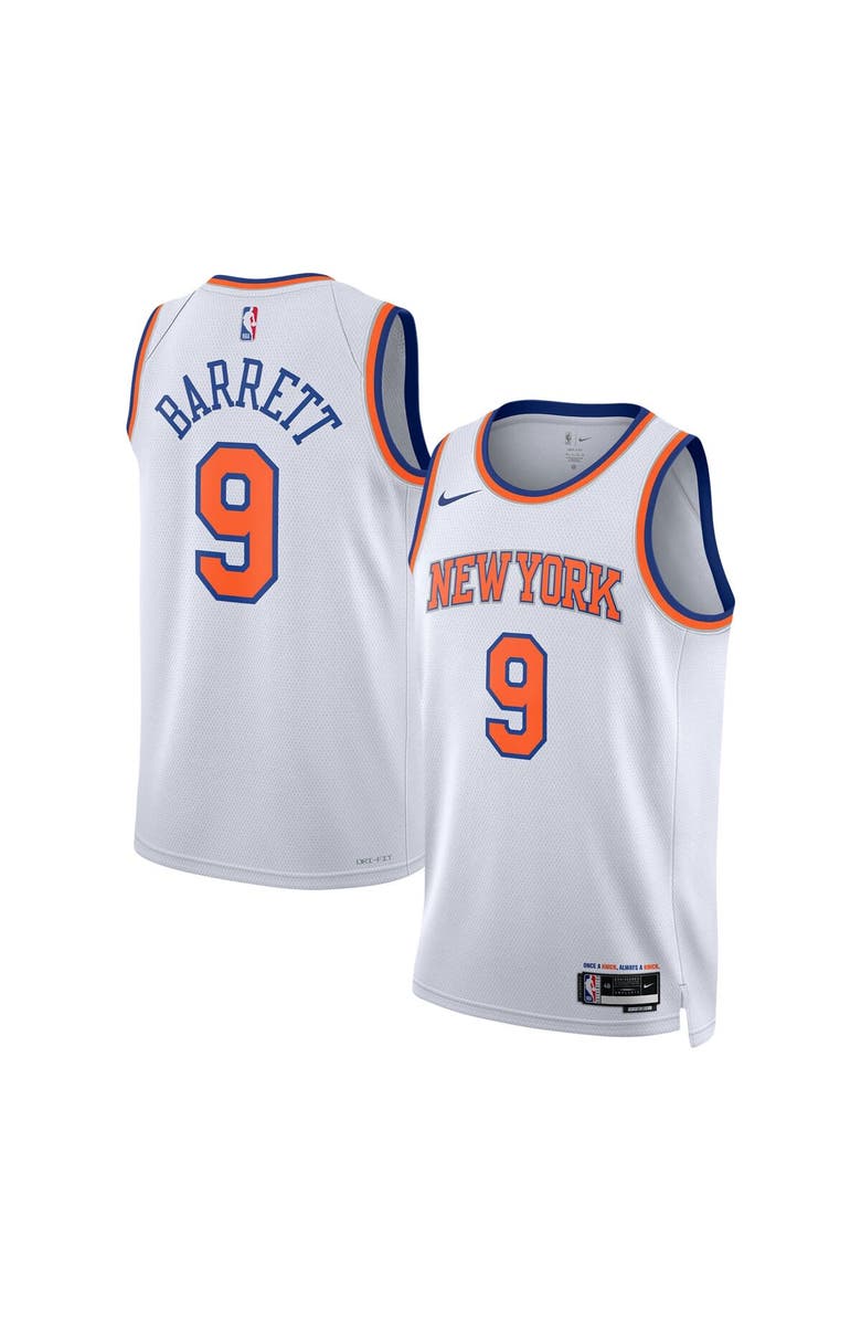 Nike Unisex Nike RJ Barrett White New York Knicks Swingman Jersey - Association Edition, Main, color, 