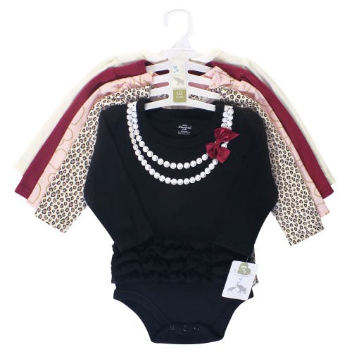 Little Treasure Essential 5-pack Long-sleeve Bodysuits In Multi