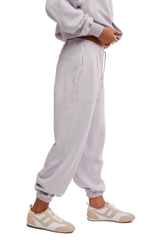 Free People Slow It Down Cotton Blend Joggers In Animal Print