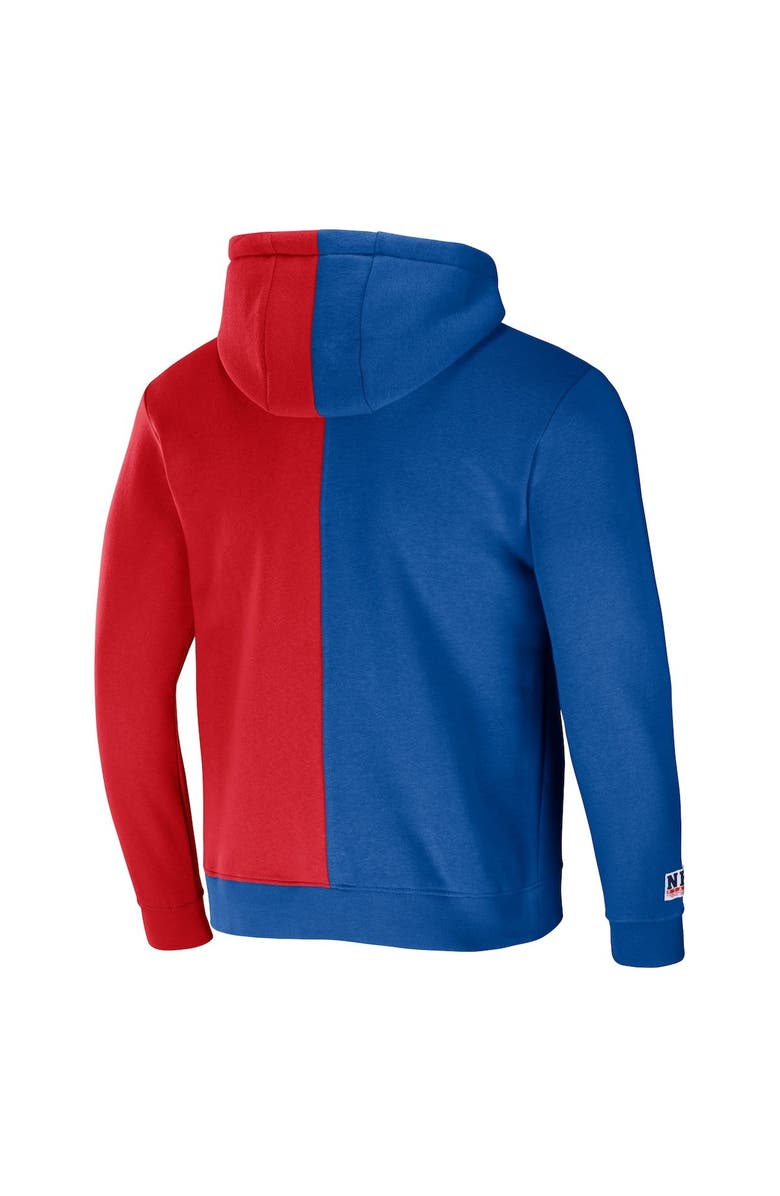 STAPLE Men's NFL x Staple Royal Buffalo Bills Split Logo Pullover Hoodie, Alternate, color, 