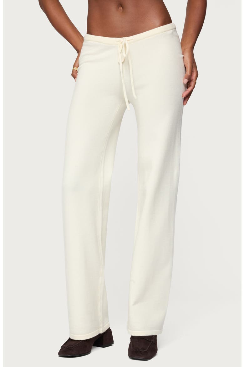 Montanna Knit Drawstring Pants, Main, color, CREAM