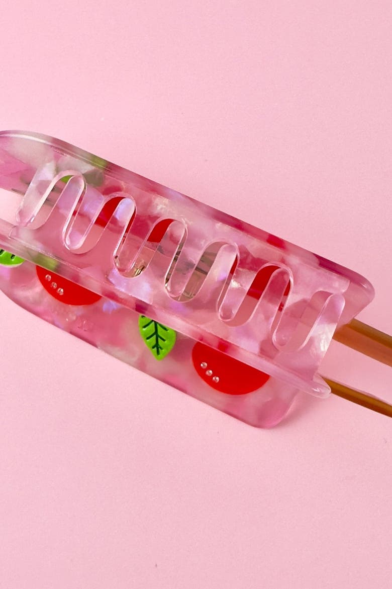 Cherry Popsicle Hair Claw, Alternate, color, Red