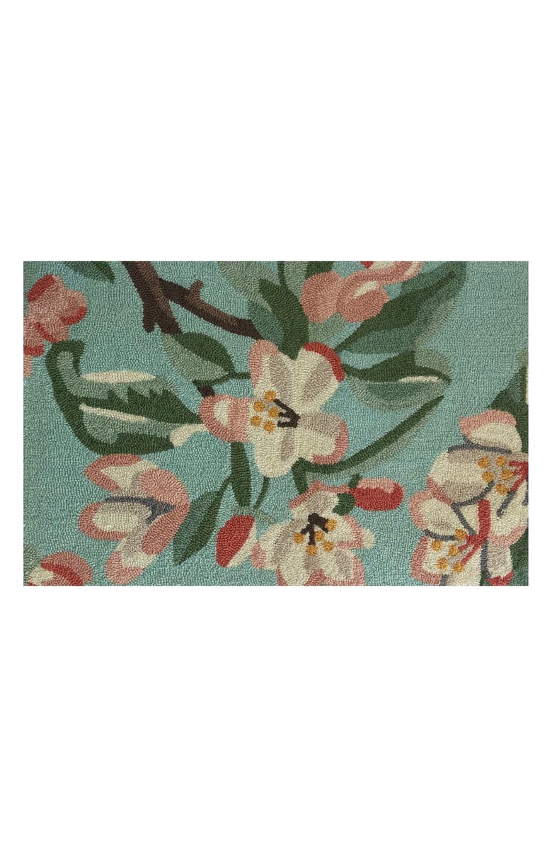 R16 HOME Japanese Crab Apple Accent Doormat, Main, color, Sky