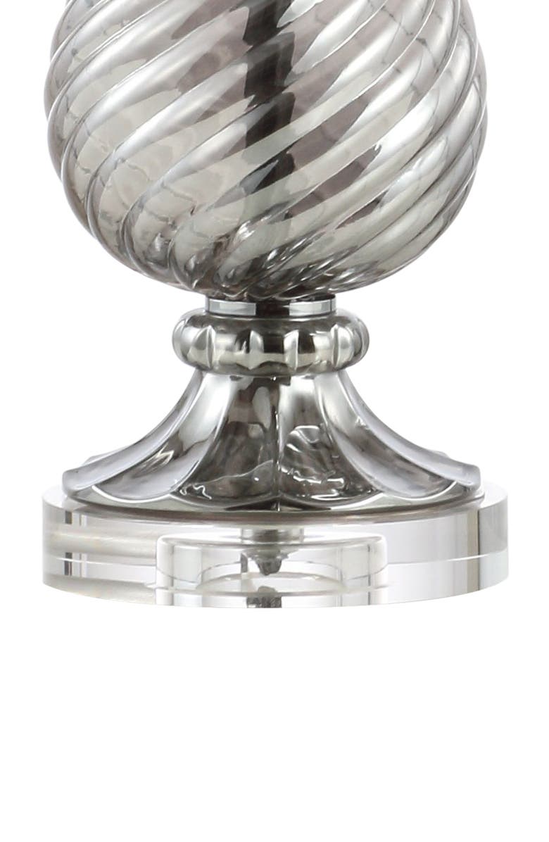 JONATHAN Y Murano 32" Swirled Crystal/Glass LED Table Lamp, Gray, Alternate, color, Gray