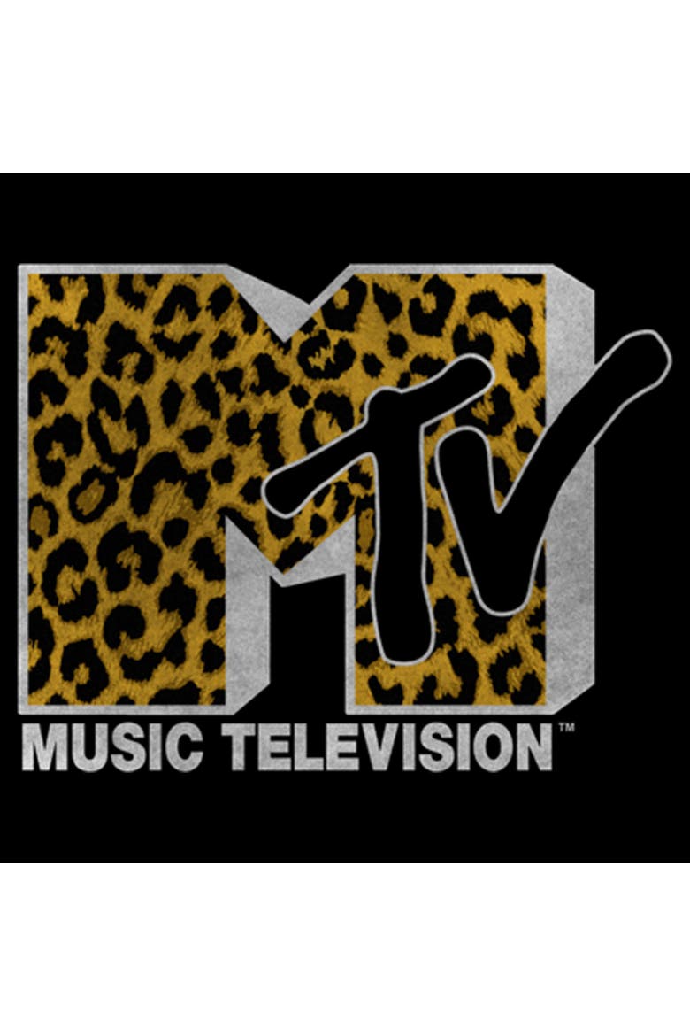 Men's MTV Boombox Logo  Graphic T-Shirt, Alternate, color, Black: Cheetah