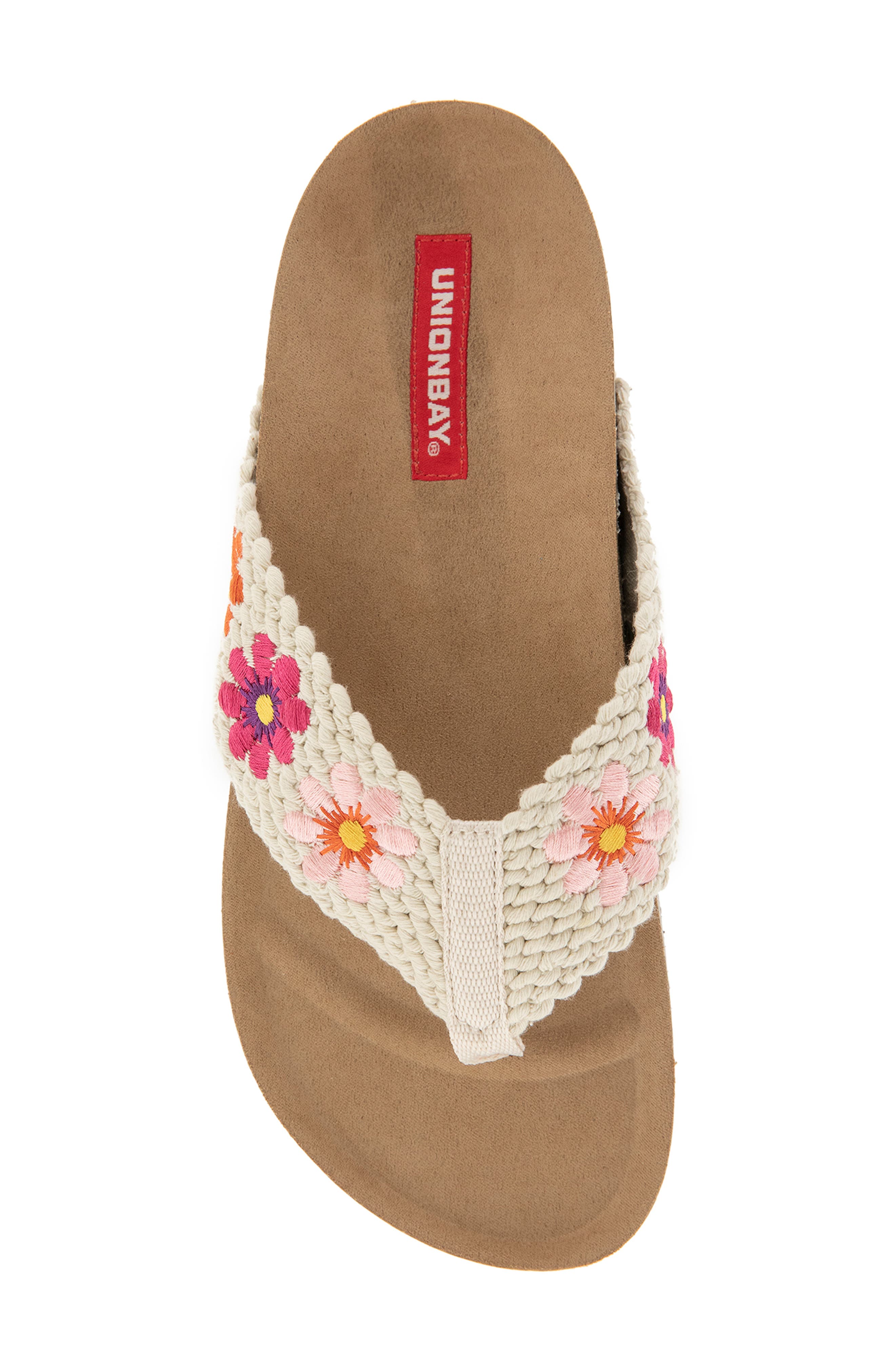 UNIONBAY Minha Flip Flop, Alternate, color, Natural Flower