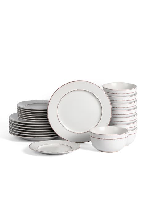 Hazel Stoneware 24-piece Dinnerware Set