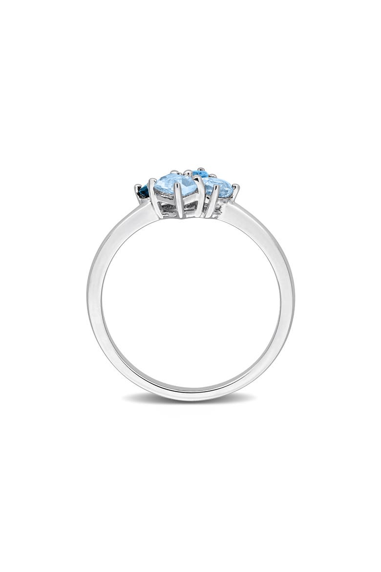 Blue Topaz Cluster Ring, Alternate, color, BLUE