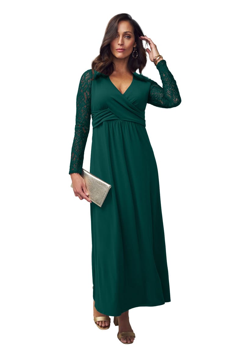 Lace Sweetheart Dress, Main, color, EMERALD GREEN