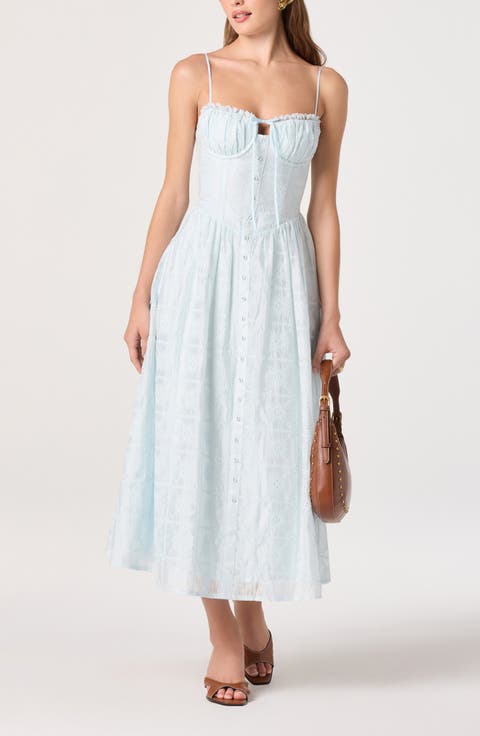 Aubrey Embroidered Sleeveless Maxi Dress