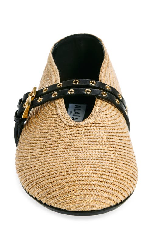 Alaïa Raffia Ballerina Flat