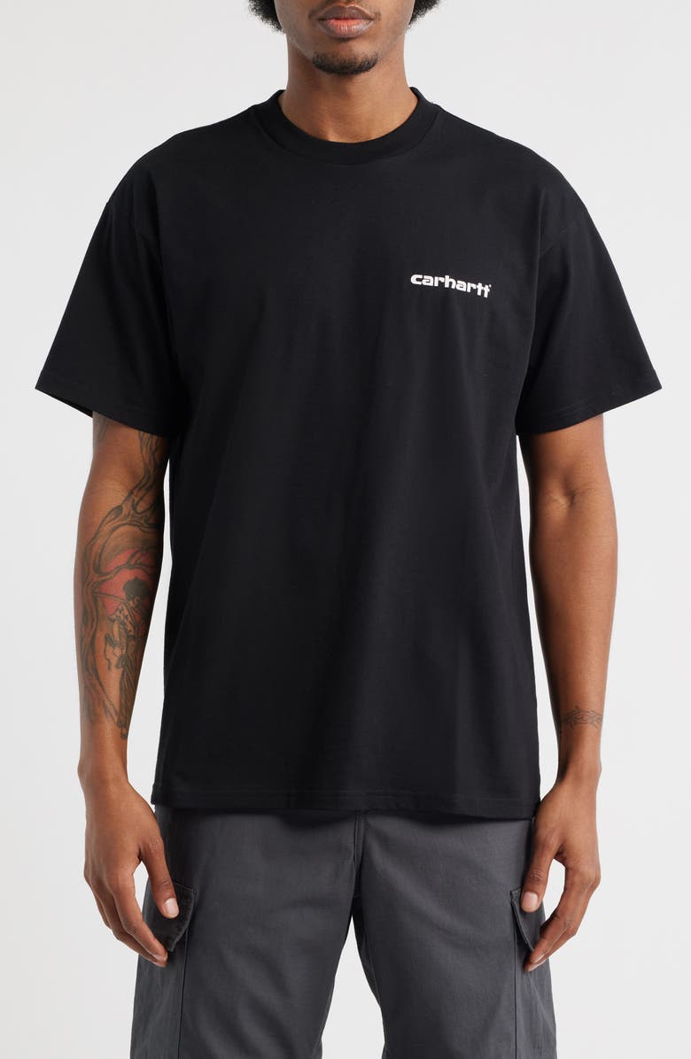 Carhartt Work In Progress Archive Lines Organic Cotton Graphic T-Shirt, Main, color, Black