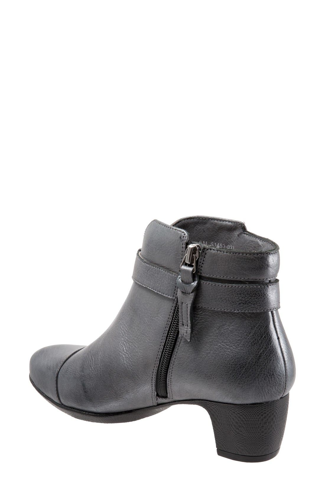 'Ivanhoe' Leather Bootie, Alternate, color, PEWTER
