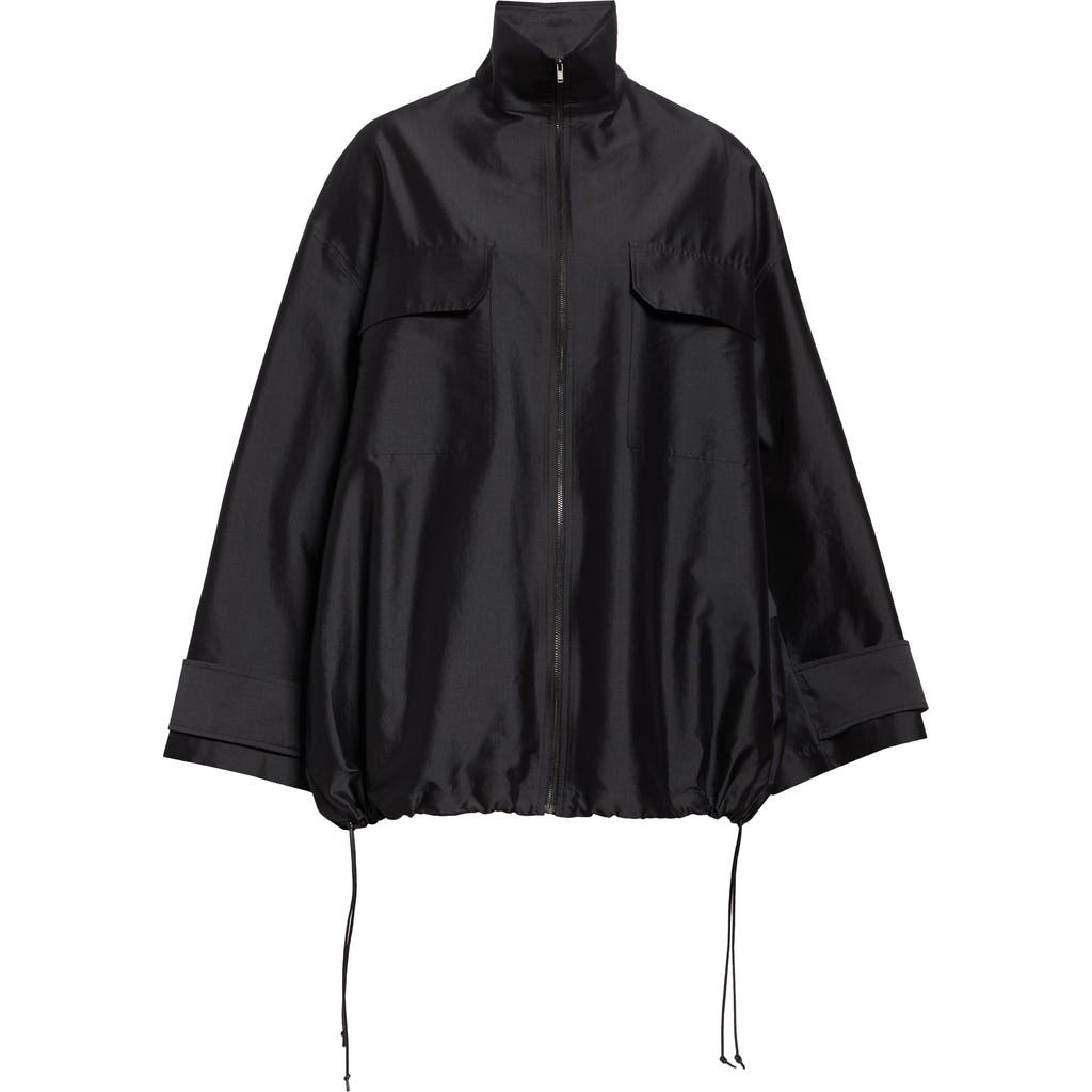 Gia Studios North Taffeta Jacket In Black