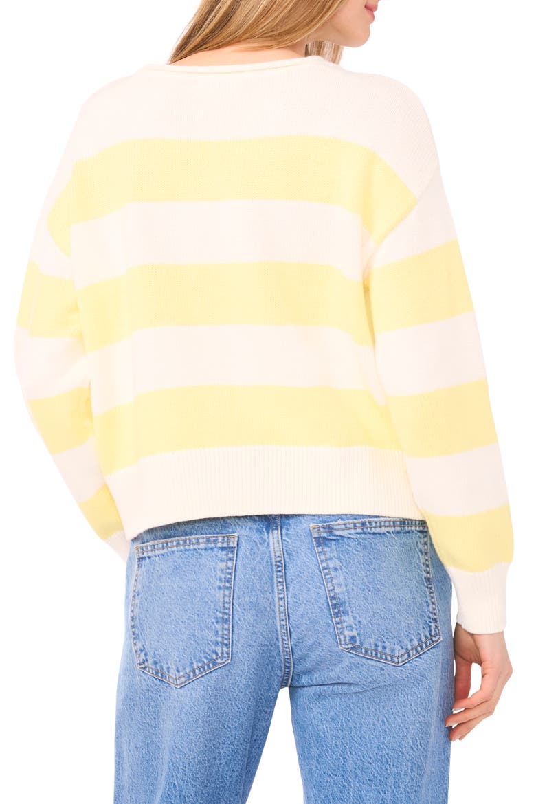 Stripe Roll Neck Sweater, Alternate, color, SUGAR YELLOW STRIPE