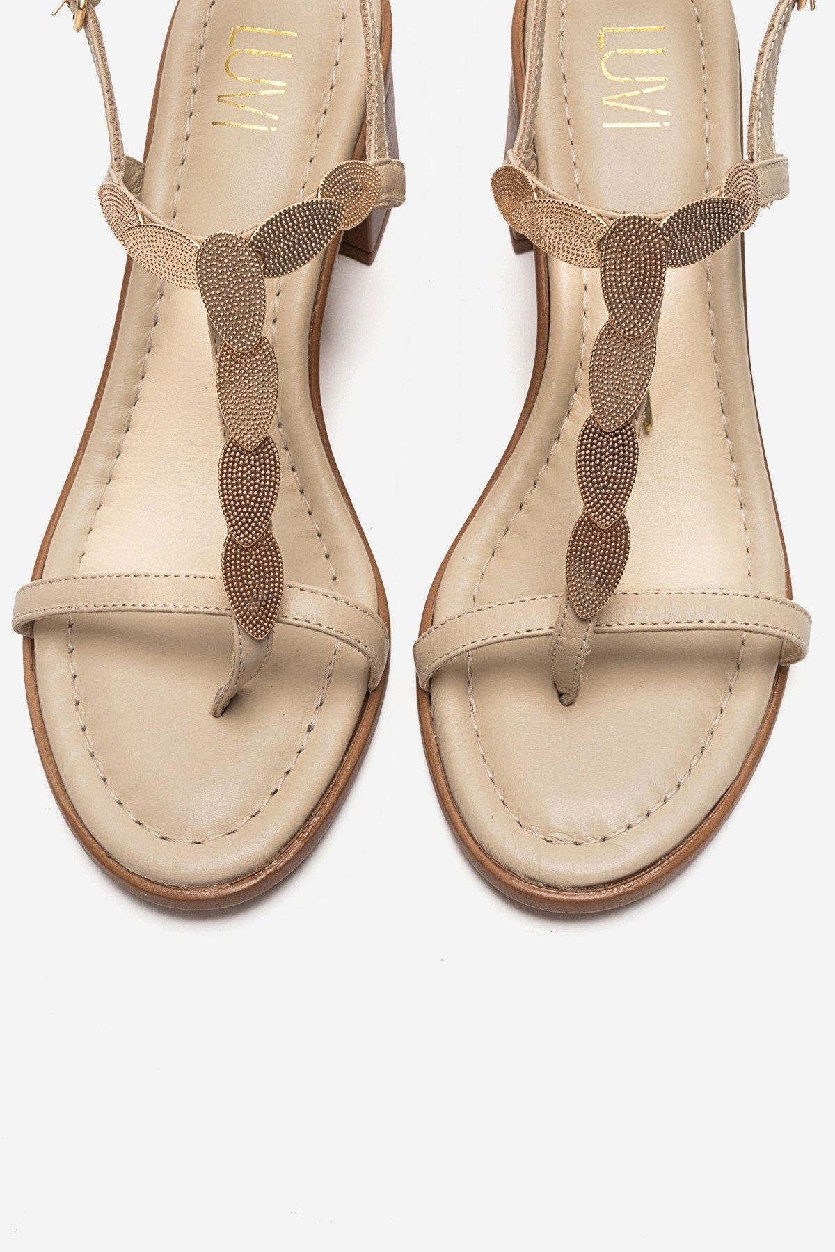 Serona Leather Block Heel Sandal, Alternate, color, Beige
