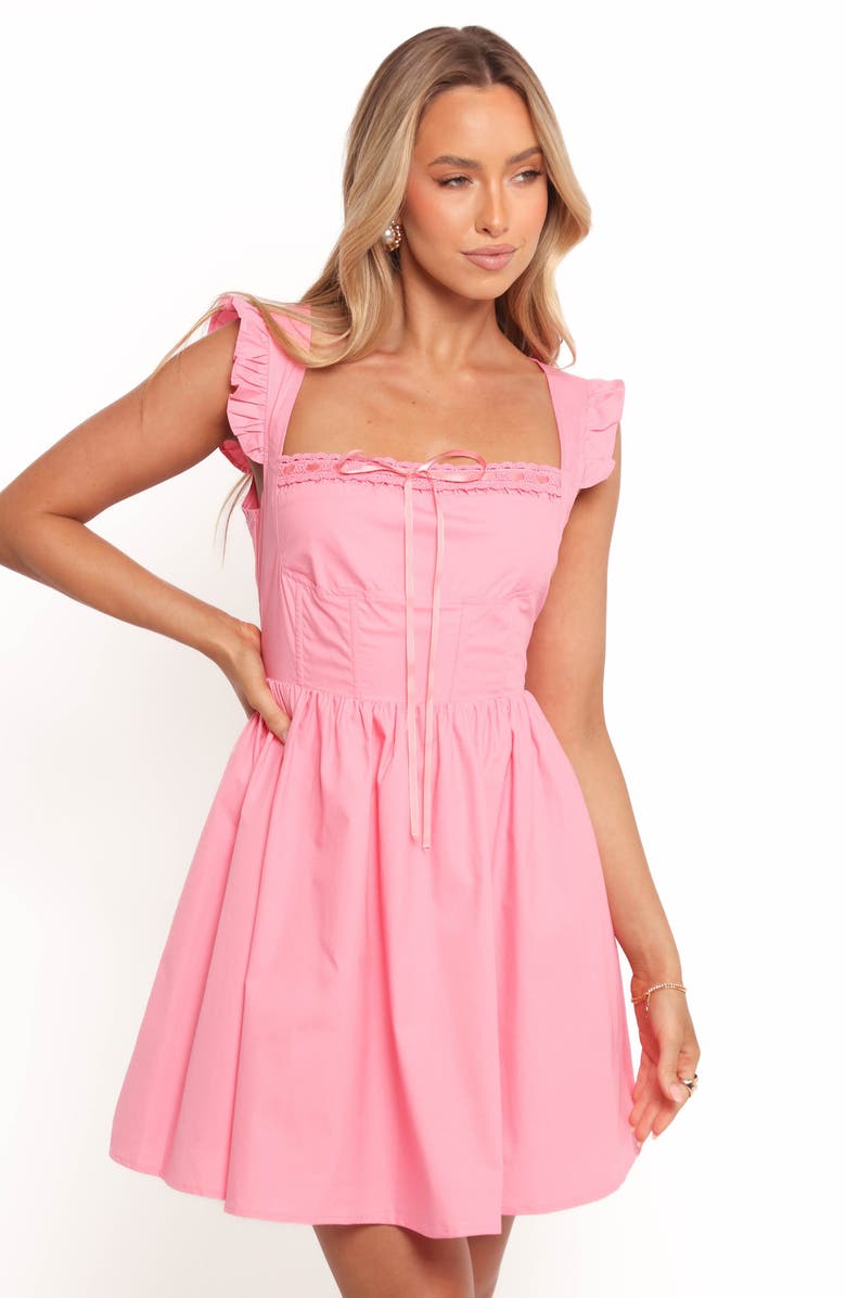 Petal & Pup Anastasia Cutout Back Minidress, Alternate, color, Pink
