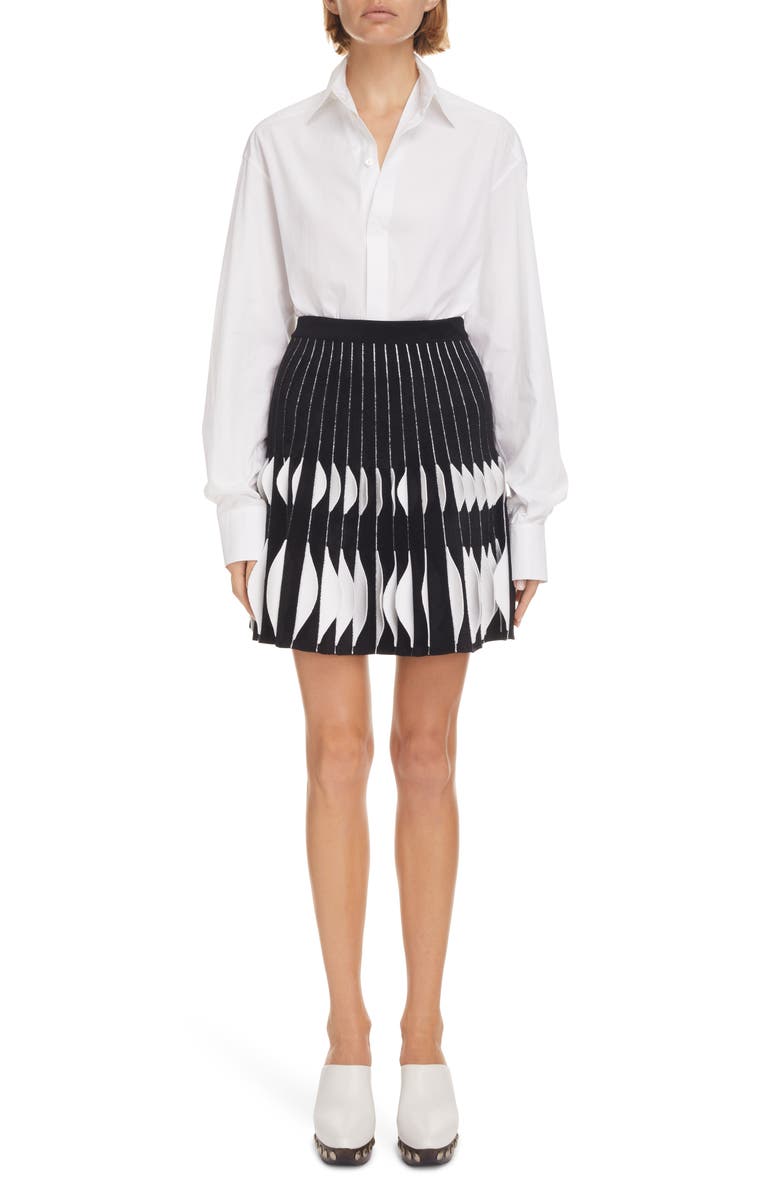 Alaïa Cotton Poplin Button-Up Blouse, Alternate, color,