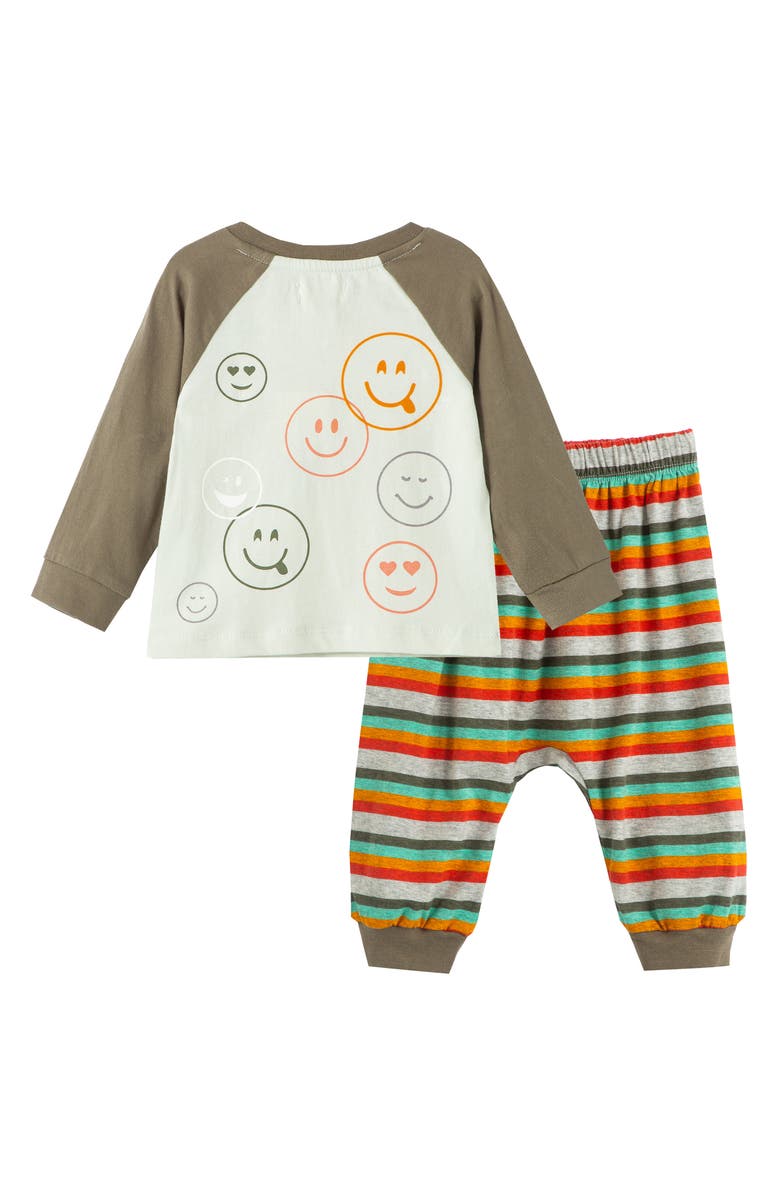 Peek Essentials Little Peanut Baseball Graphic Tee & Stripe Pants Set, Alternate, color,