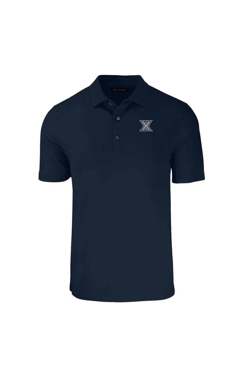 Cutter & Buck Men's Cutter & Buck Navy Xavier Musketeers Forge Eco Stretch Recycled Polo, Alternate, color, 