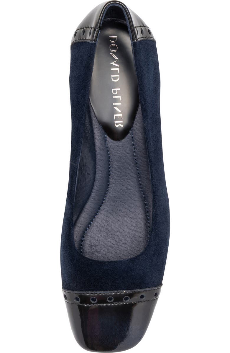 Donald Pliner Cap Toe Pump, Alternate, color, Navy