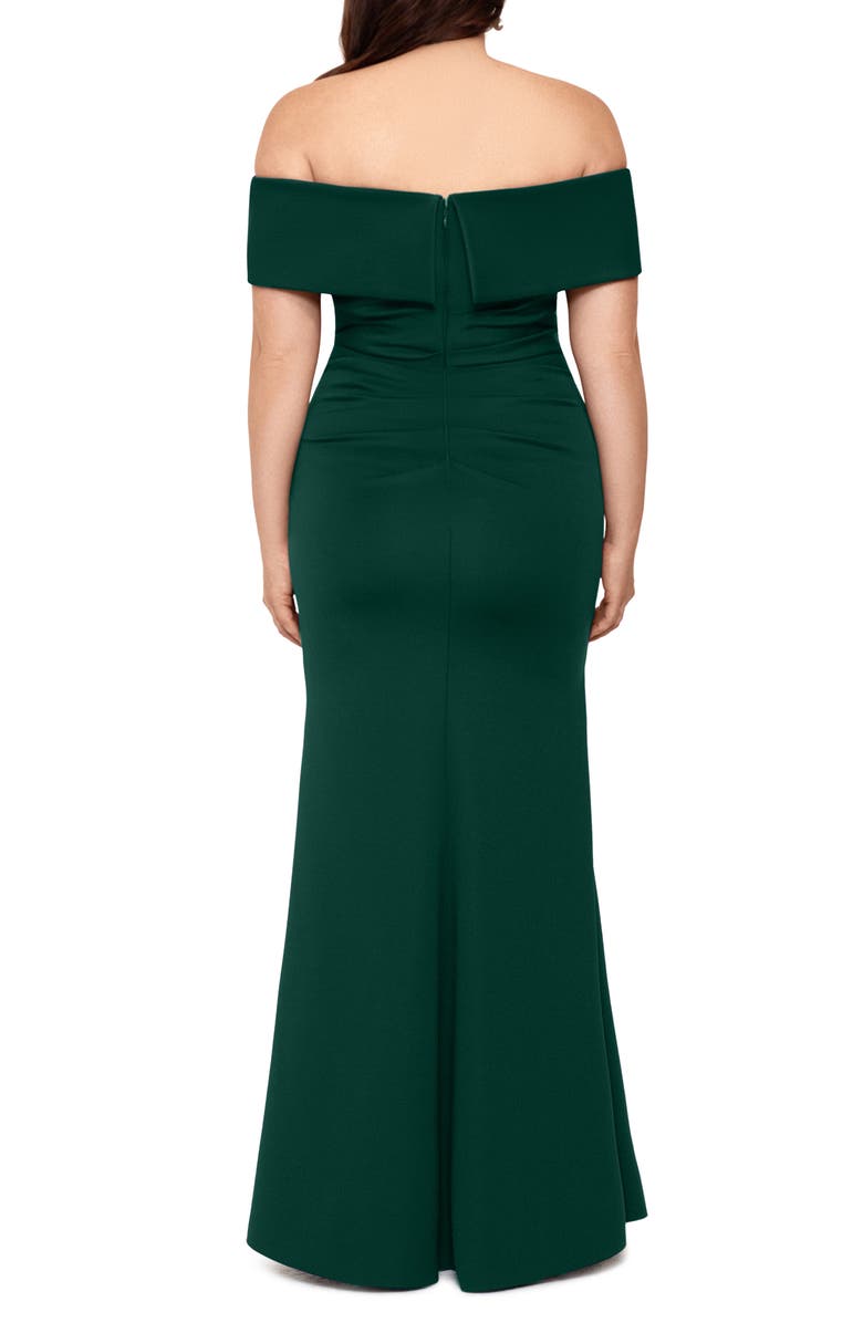 Xscape Evenings Xscape Off the Shoulder Ruffle Gown, Alternate, color, 