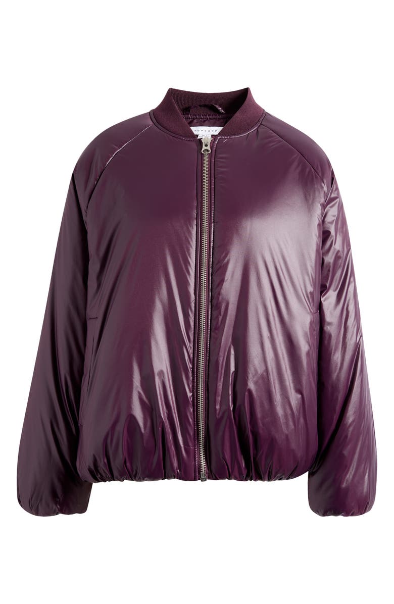 Topshop Insulated Bomber Jacket, Alternate, color, Purple