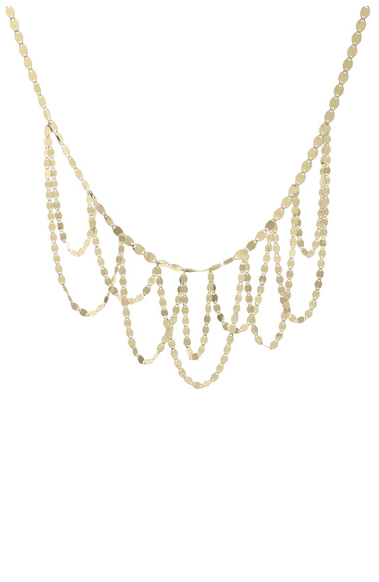 LANA Nude 14K Gold Draped Frontal Necklace, Main, color, 