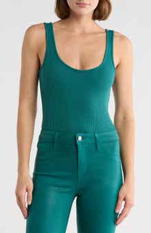 L'AGENCE Nica Scoop Neck Tank Bodysuit