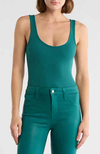 L'AGENCE Nica Scoop Neck Tank Bodysuit