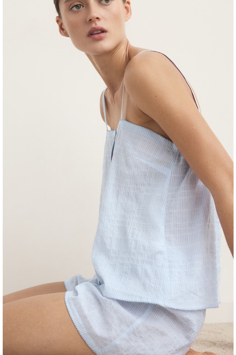 Short Pajamas, Alternate, color, BLUE