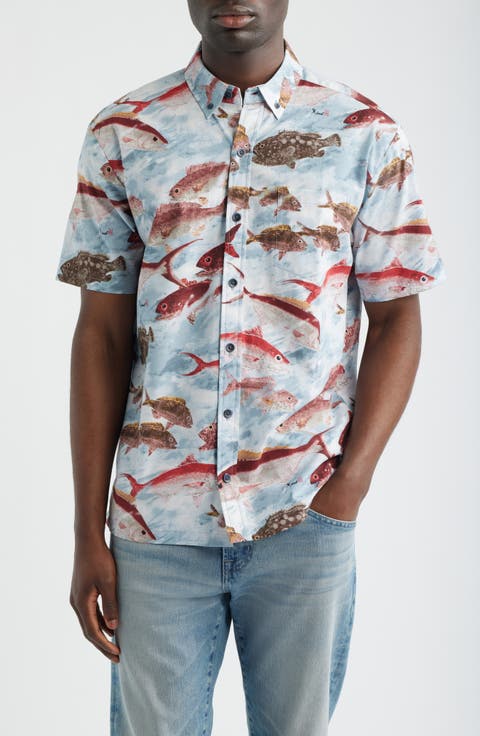 Micah's Catch Short Sleeve Button-Down Shirt