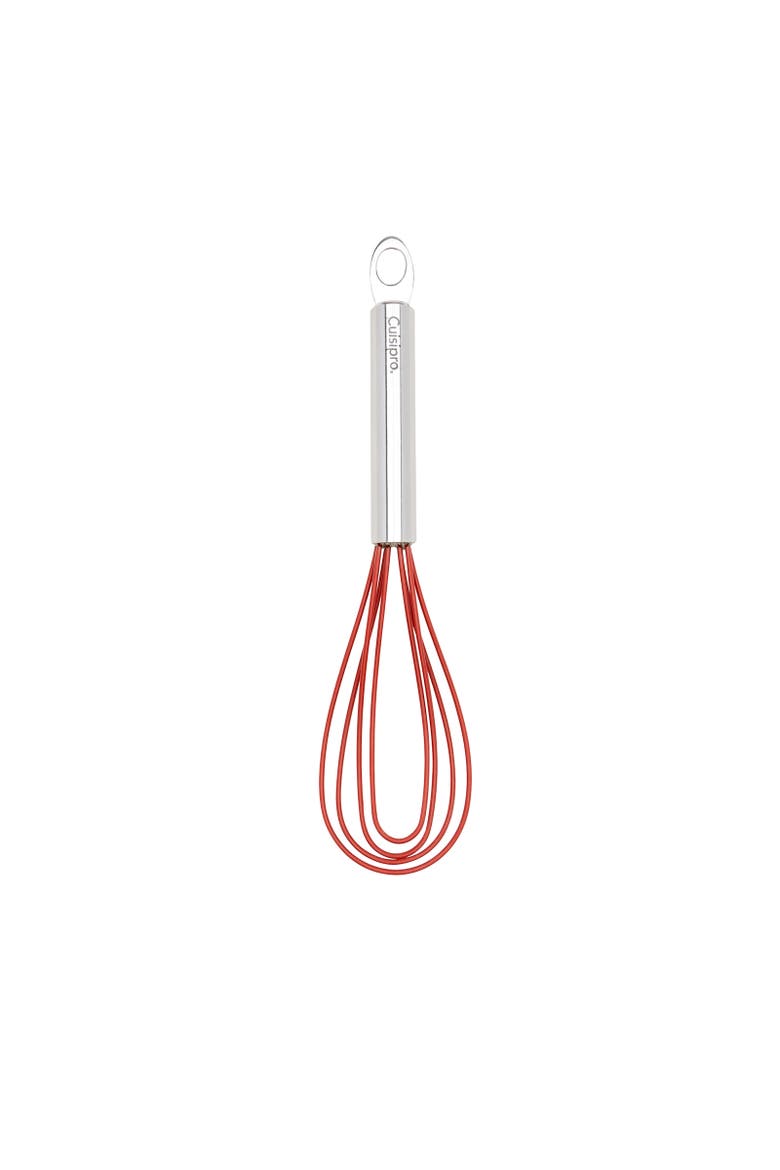 8-Inch Silicone Flat Whisk, Red, Main, color, Red