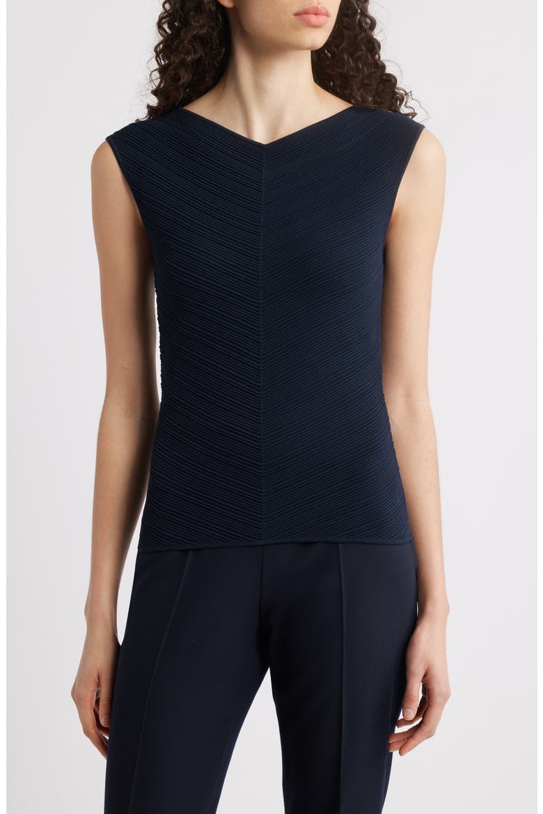 Faitini Rib Sleeveless Top, Main, color, DK BU