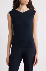 BOSS Faitini Rib Sleeveless Top