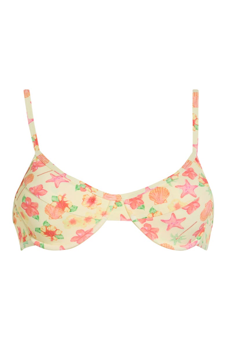 West Coast Underwire Bikini Top, Alternate, color, SUNSHINE HIBISCUS